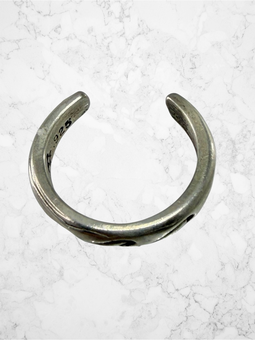 Sterling Silver 925 Toe Ring Ocean Waves Surf Beach Open Band Marine Artisan - Picture 3 of 8